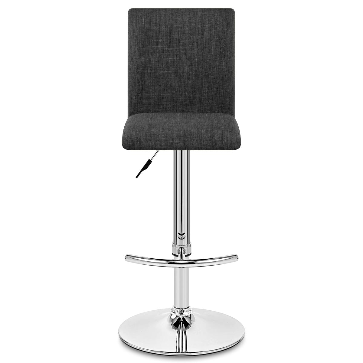 Taburete Tela Cromado - Deluxe High Back Gris