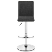 Taburete Tela Cromado - Deluxe High Back Gris