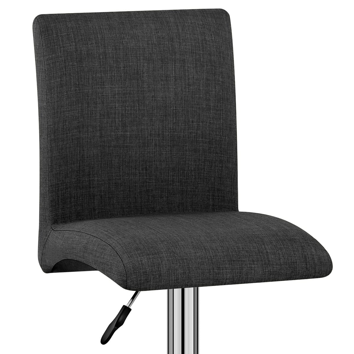 Taburete Tela Cromado - Deluxe High Back Gris
