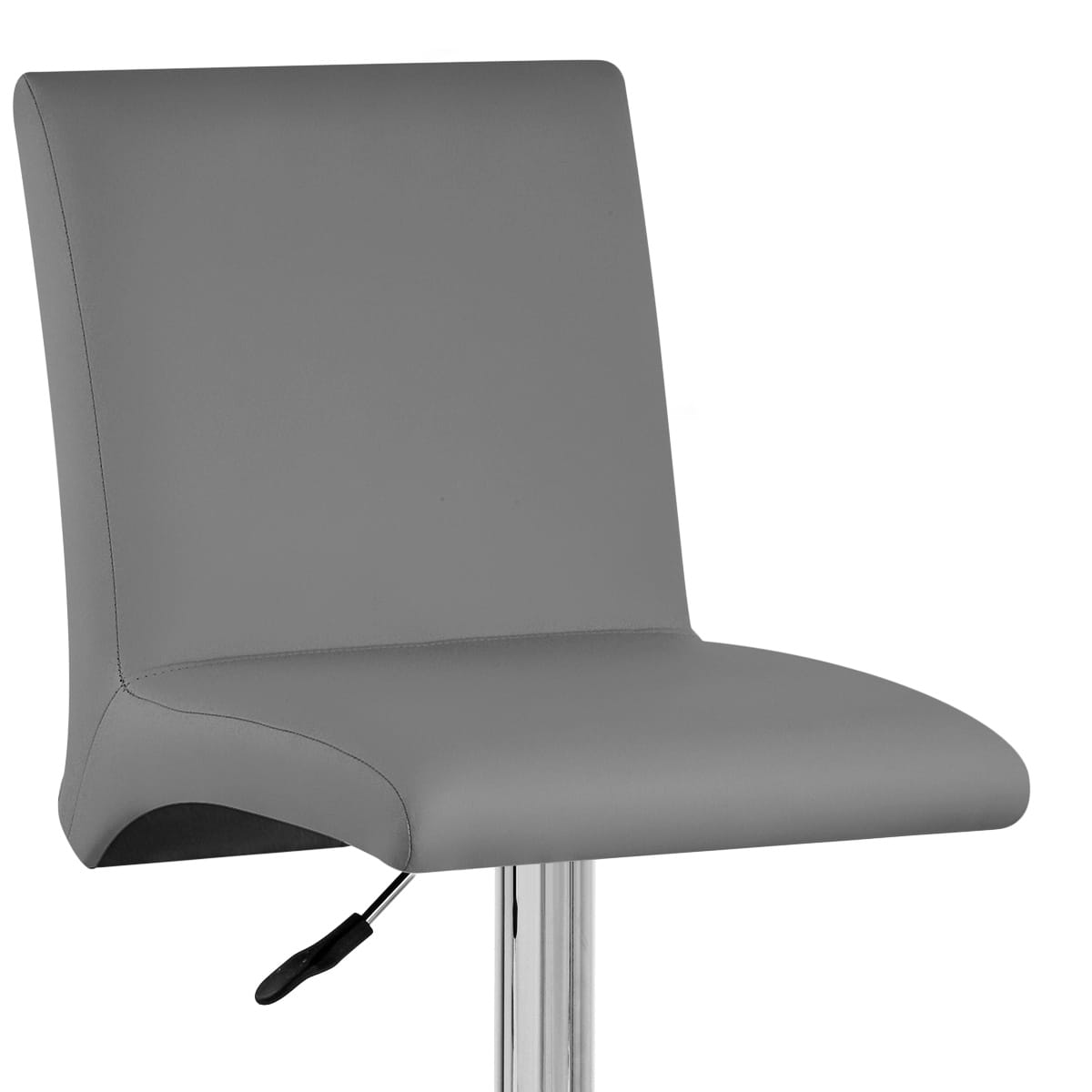 Taburete Polipiel Cromo - Deluxe High Back Gris