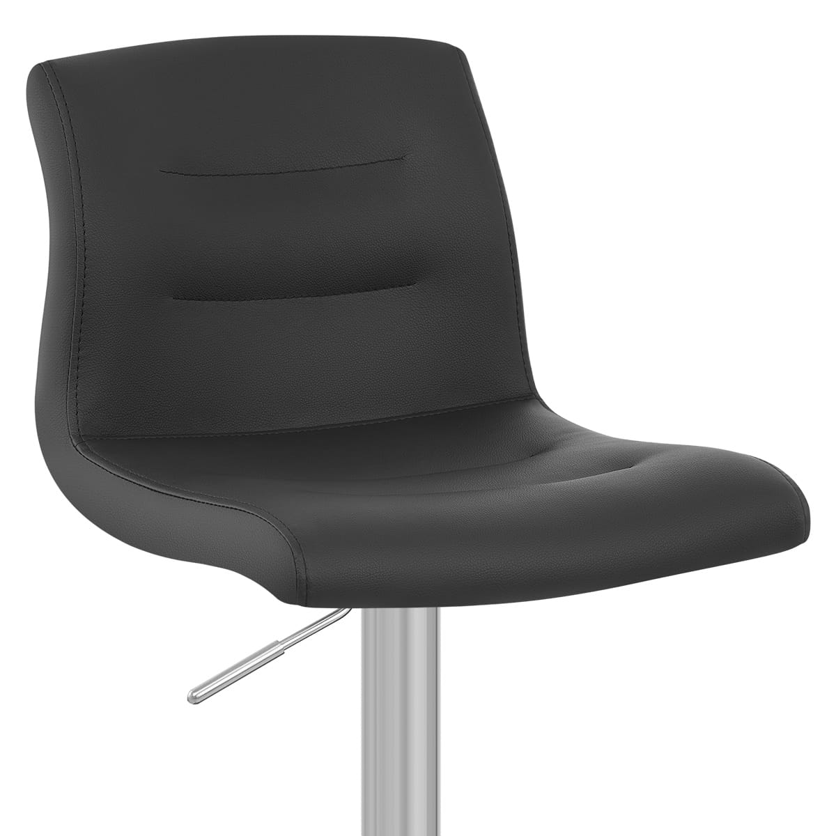 Taburete Cuero Auténtico Satinado - Paraíso Deluxe Gris