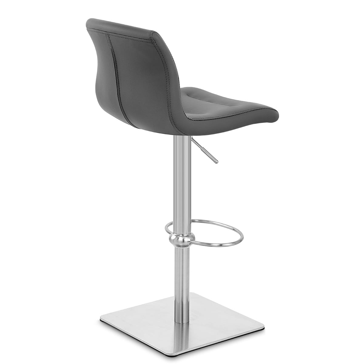 Taburete Cuero Auténtico Satinado - Paraíso Deluxe Negro