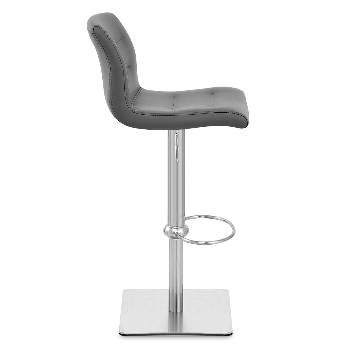 Taburete Cuero Auténtico Satinado - Paraíso Deluxe Negro