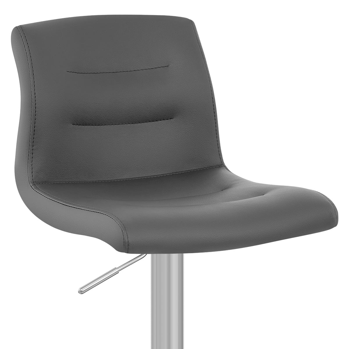 Taburete Cuero Auténtico Satinado - Paraíso Deluxe Negro