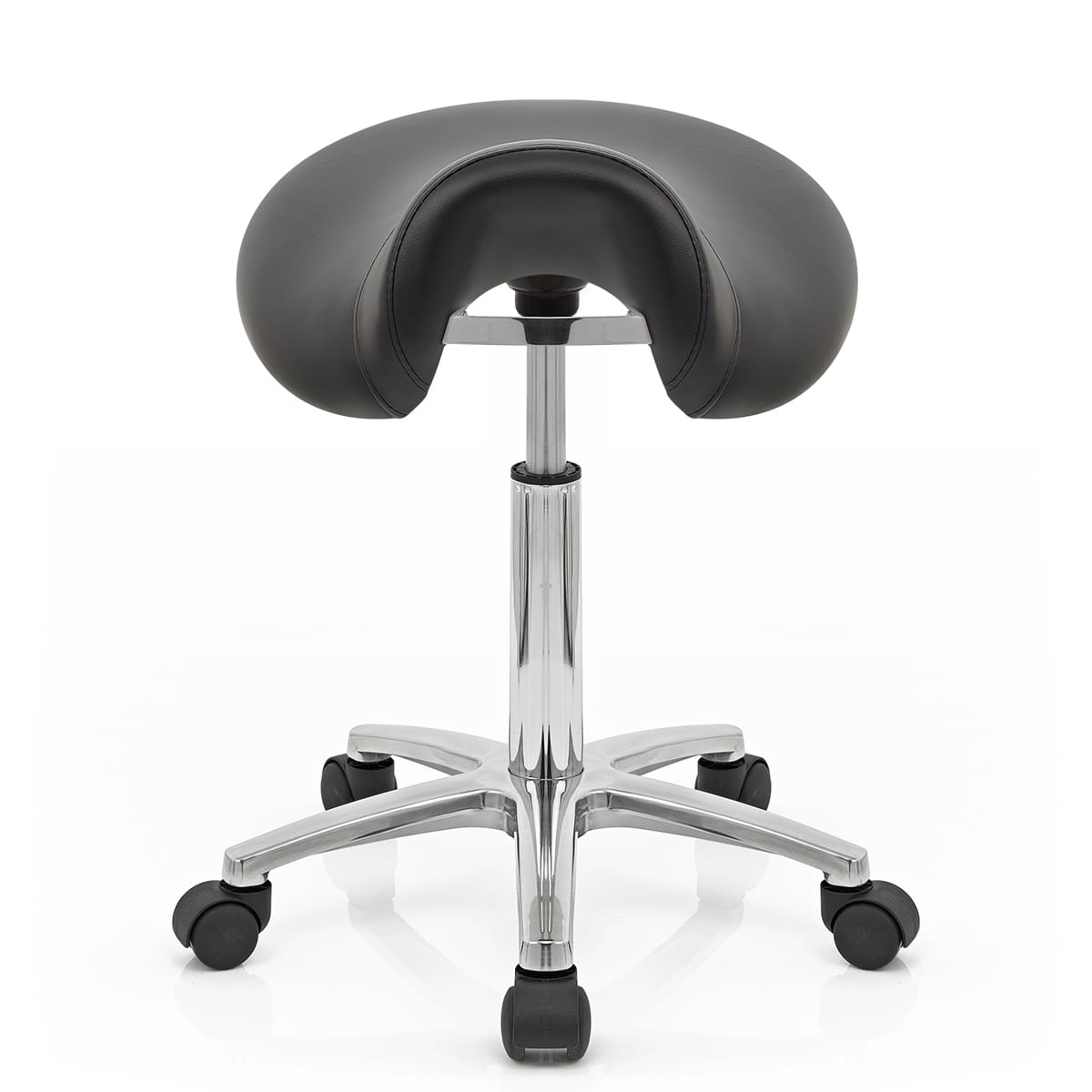 Sillín Polipiel Cromo - Saddle Deluxe Negro