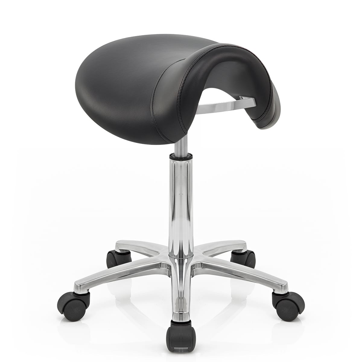 Sillín Polipiel Cromo - Saddle Deluxe Negro