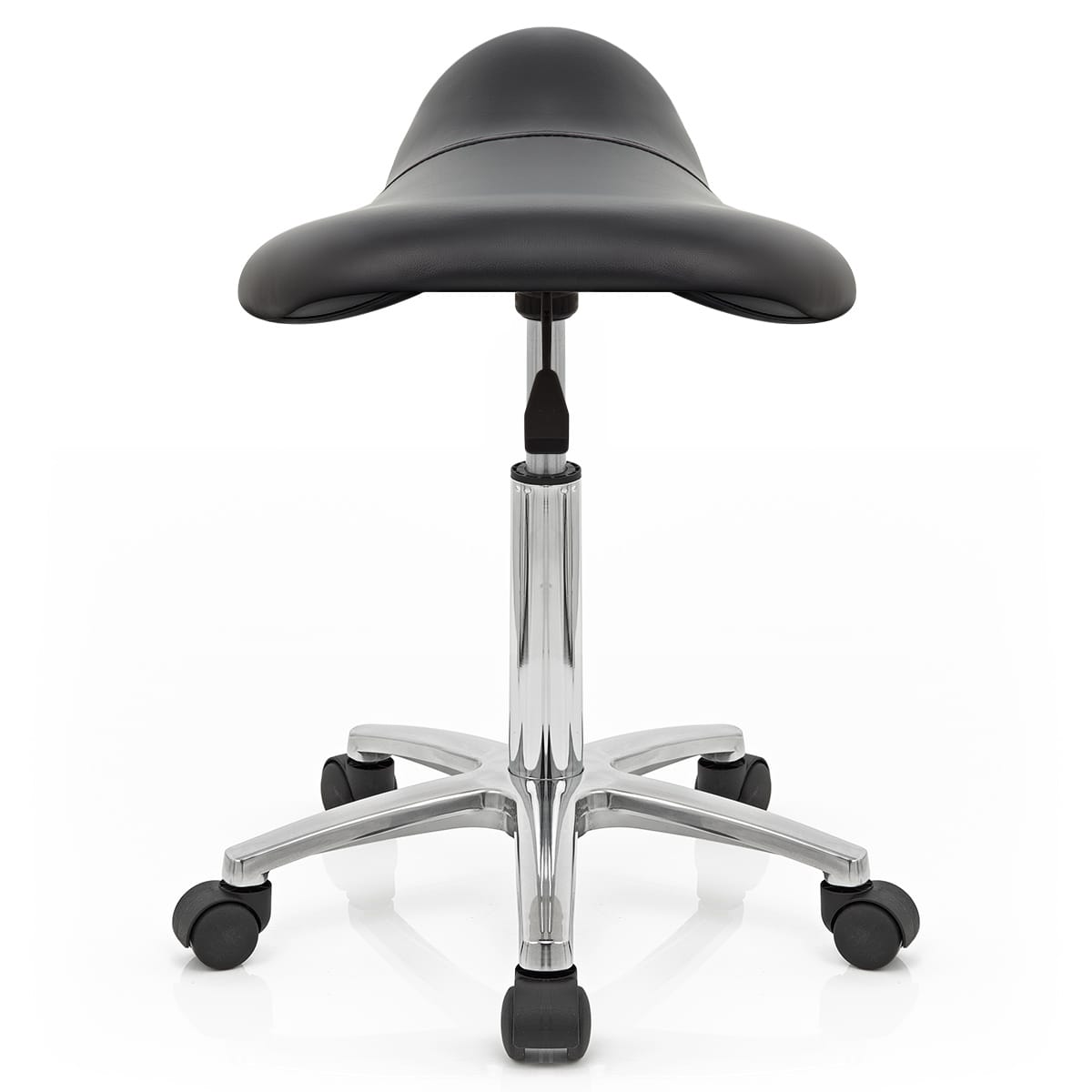 Sillín Polipiel Cromo - Saddle Deluxe Negro