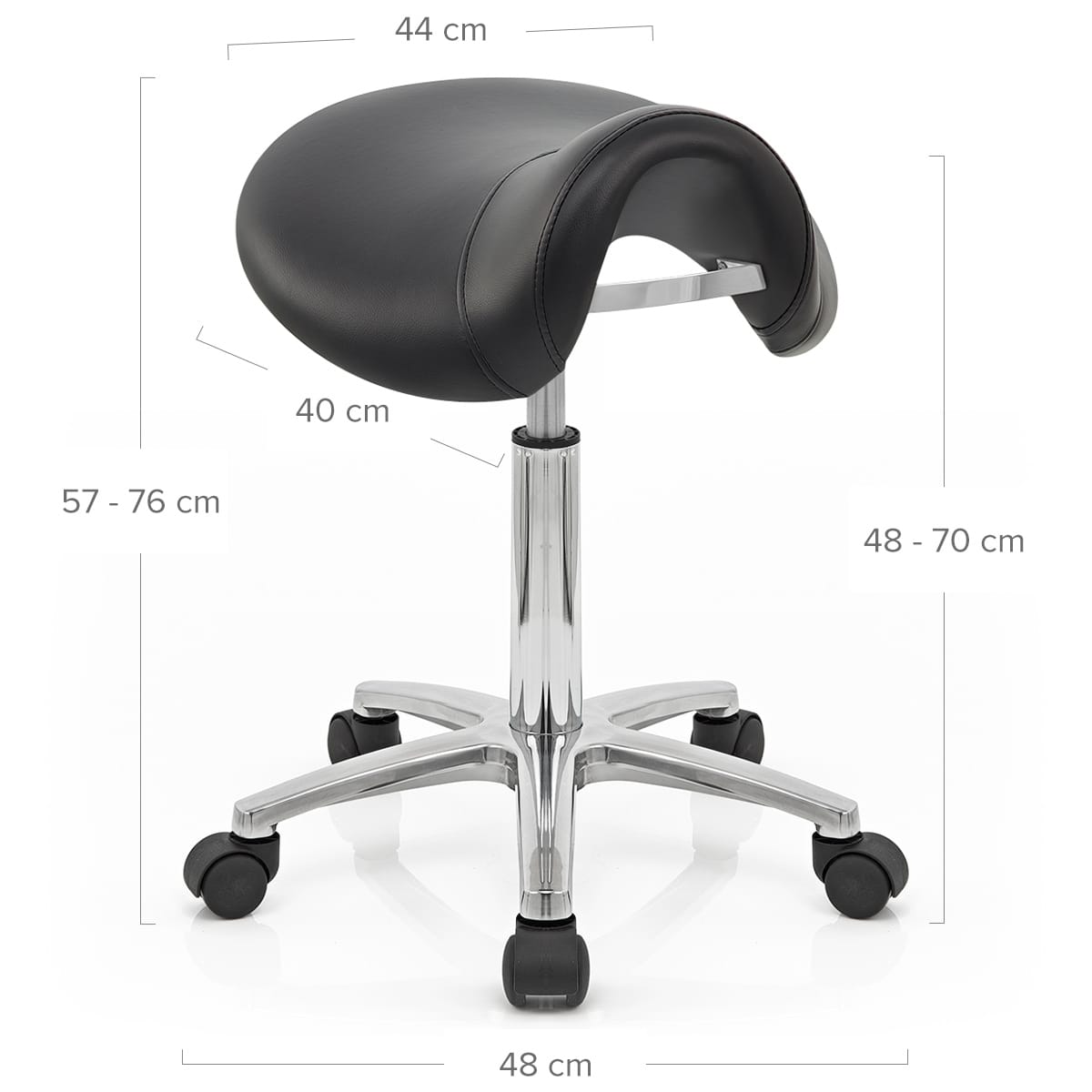 Sillín Polipiel Cromo - Saddle Deluxe Negro