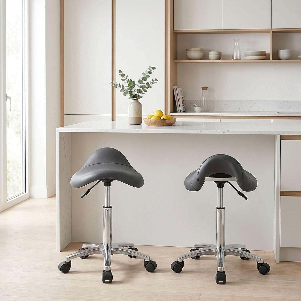 Sillín Polipiel Cromo - Saddle Deluxe Gris