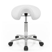 Sillín Polipiel Cromo - Saddle Deluxe Blanco