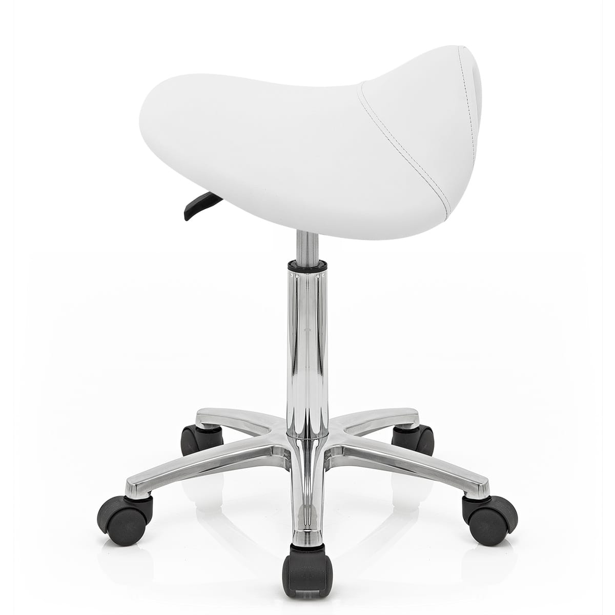 Sillín Polipiel Cromo - Saddle Deluxe Blanco