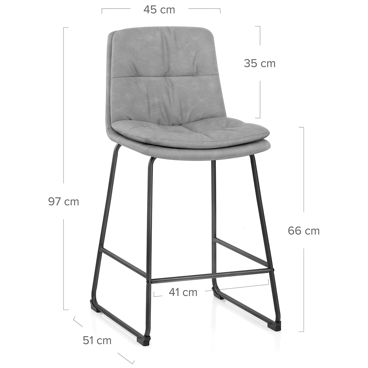 Taburete Polipiel - Devine Gris