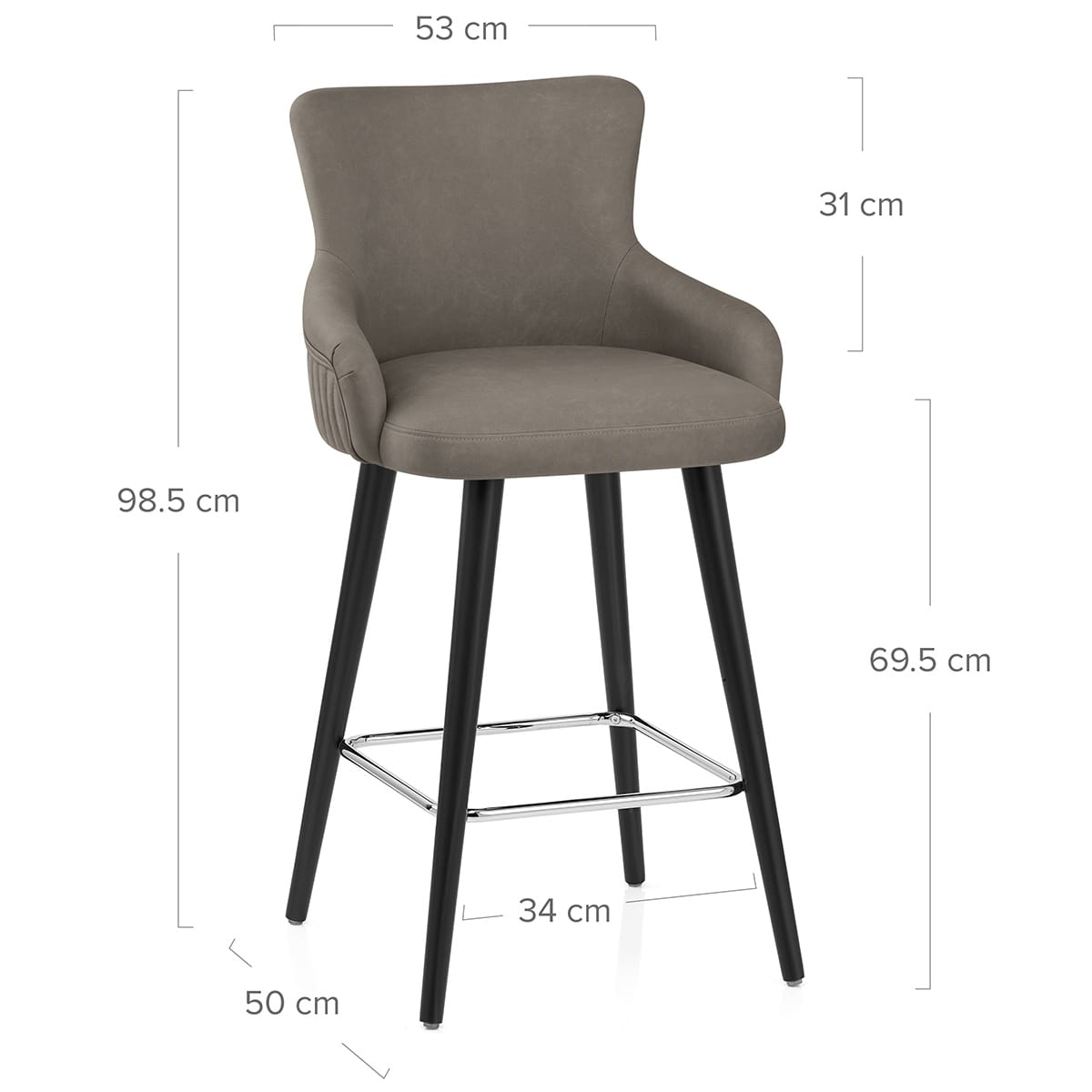 Taburete Sintético - Diablo Gris