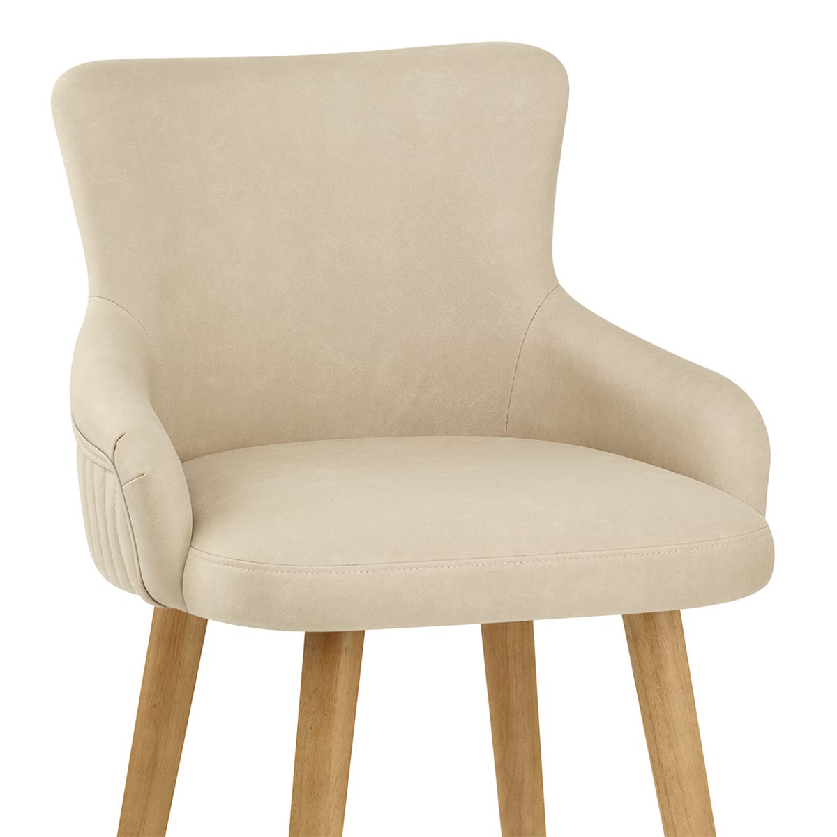 Taburete Sintético Madera - Diablo Crema