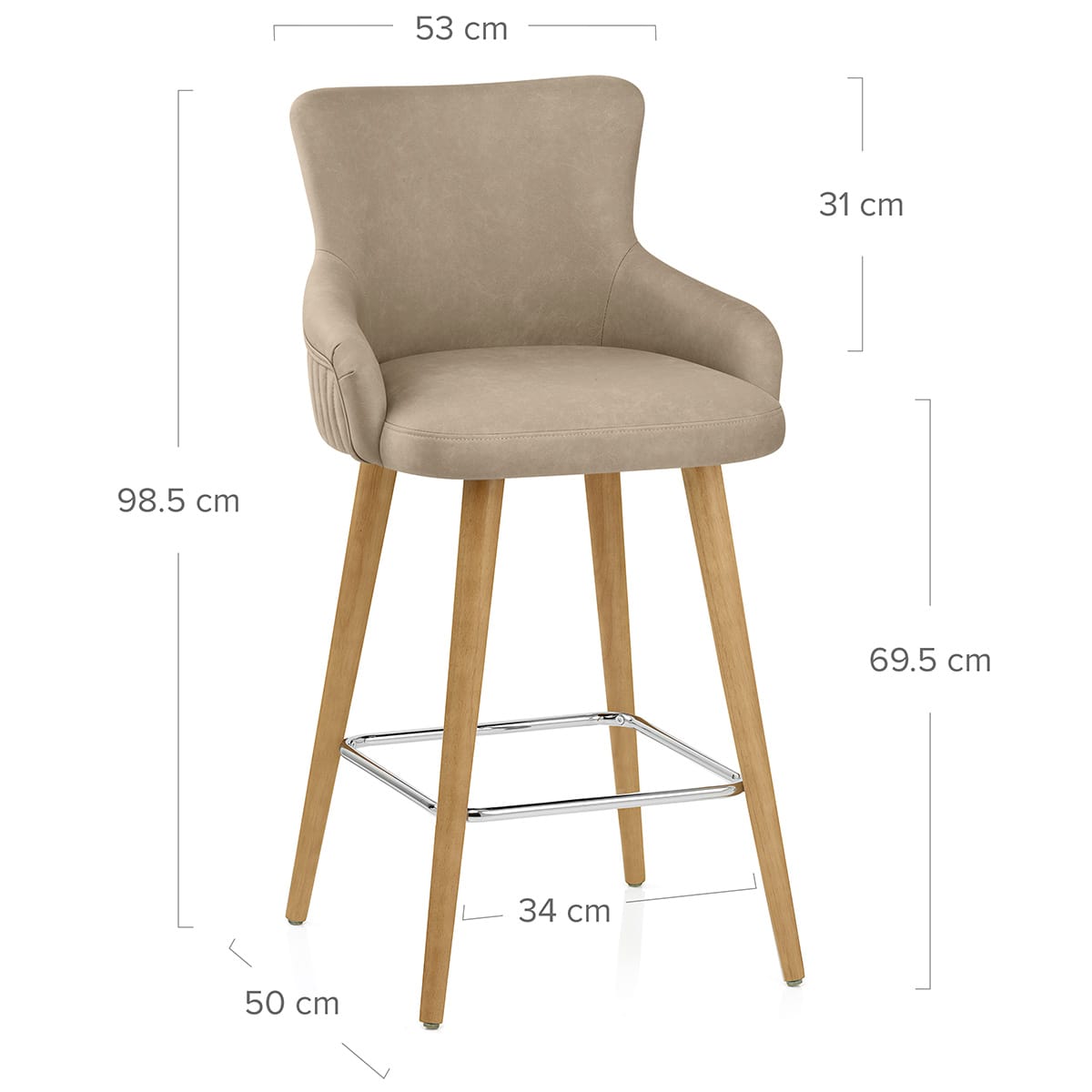 Taburete Sintético Madera - Diablo Gris Pardo