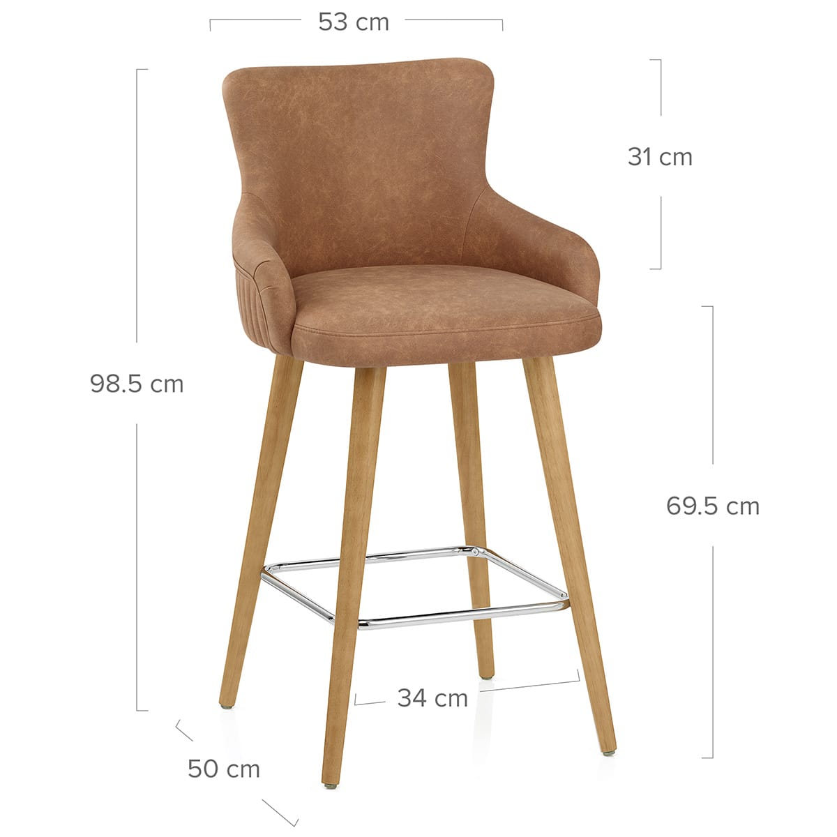 Taburete Sintético Madera - Diablo Marrón