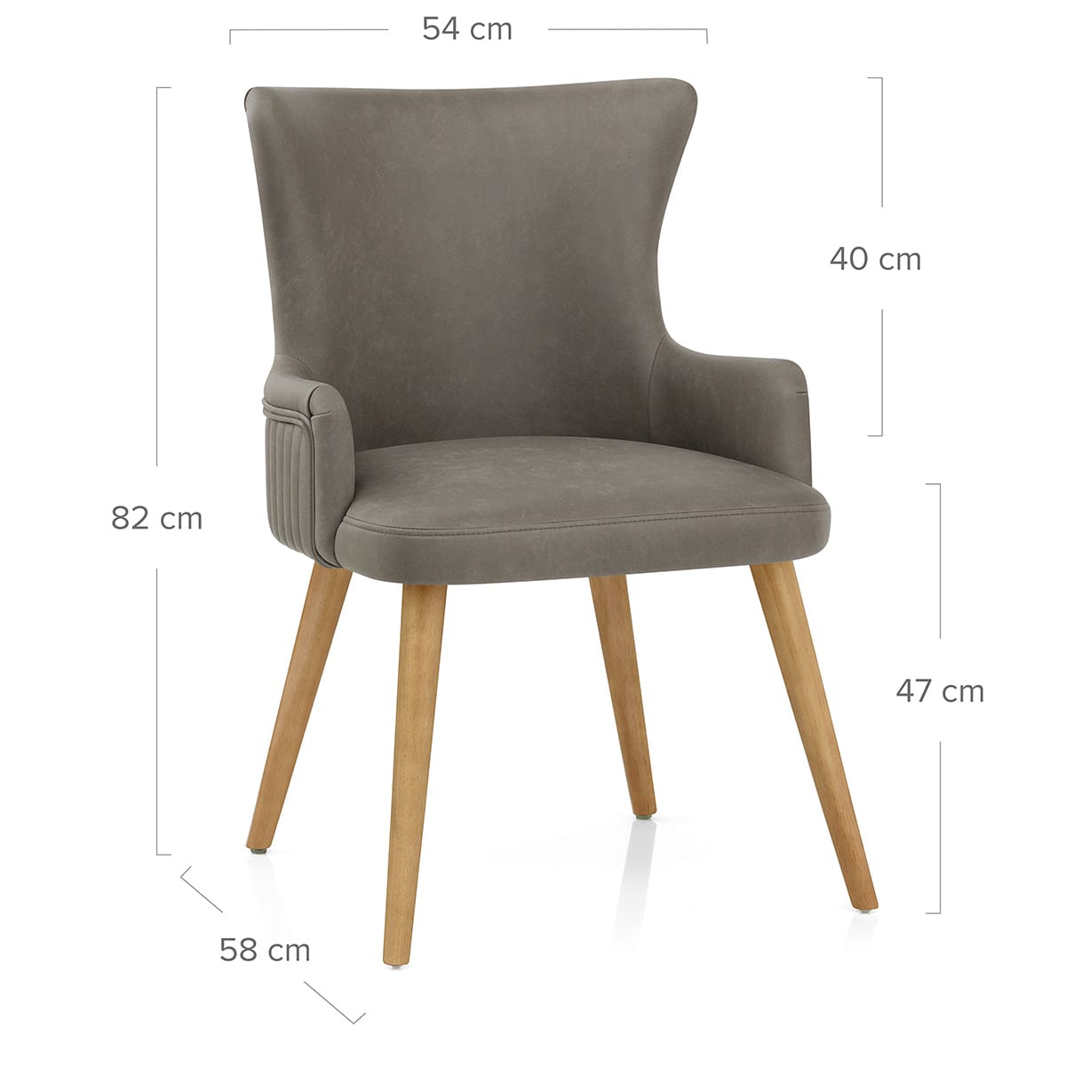 Silla Sintético Madera - Diablo Gris