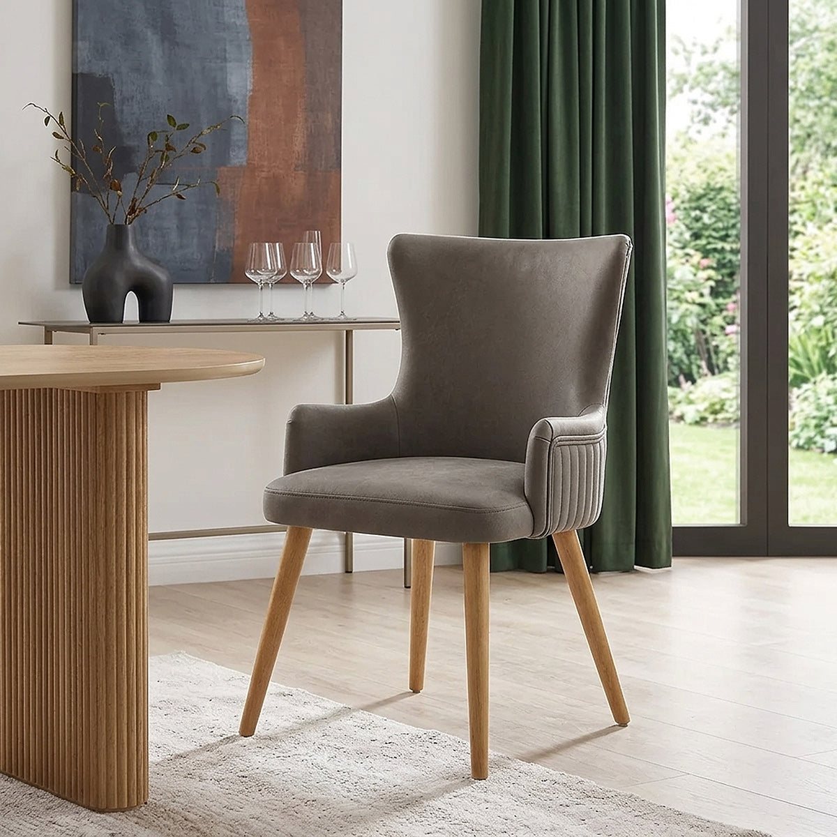 Silla Sintético Madera - Diablo Gris