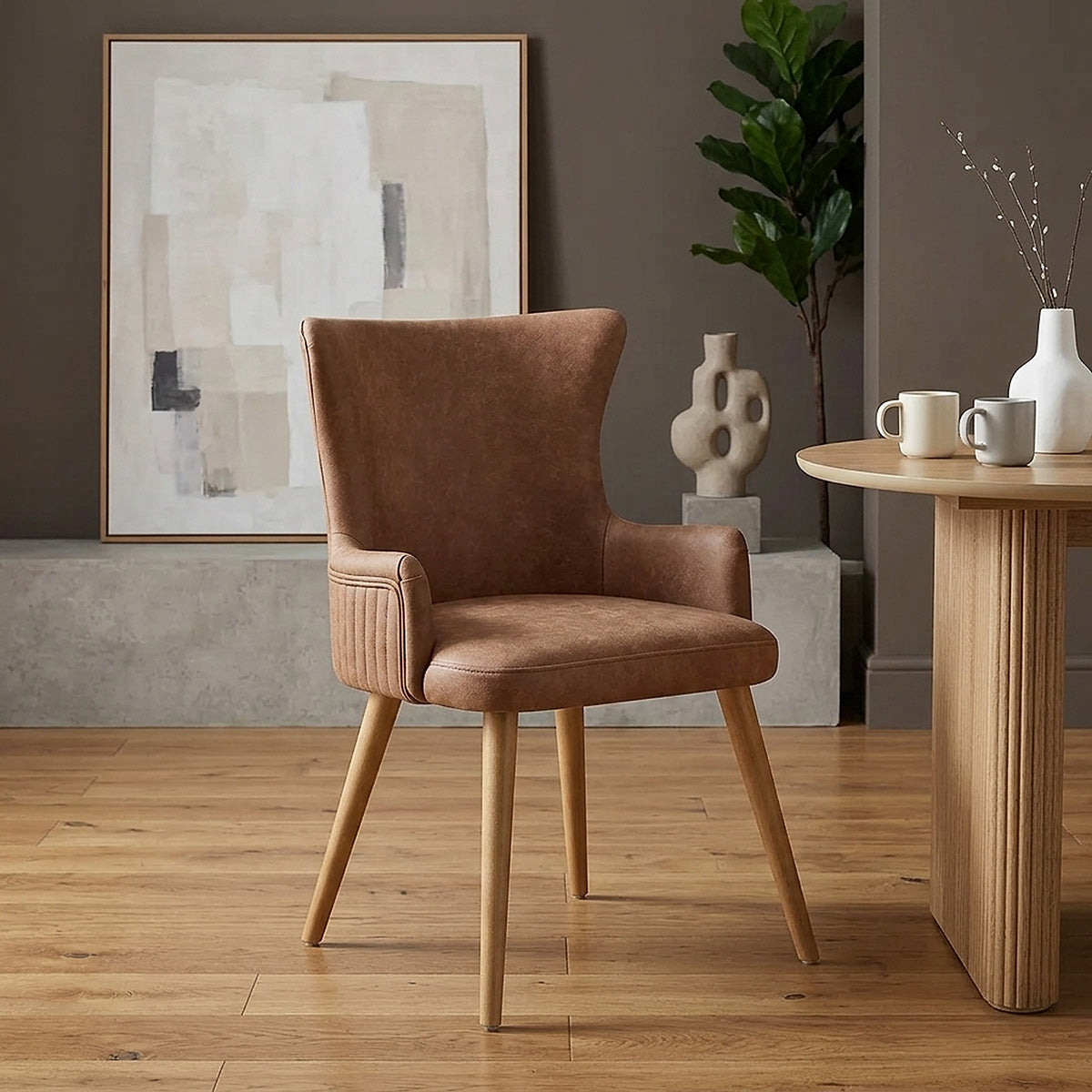 Silla Sintético Madera - Diablo Marrón