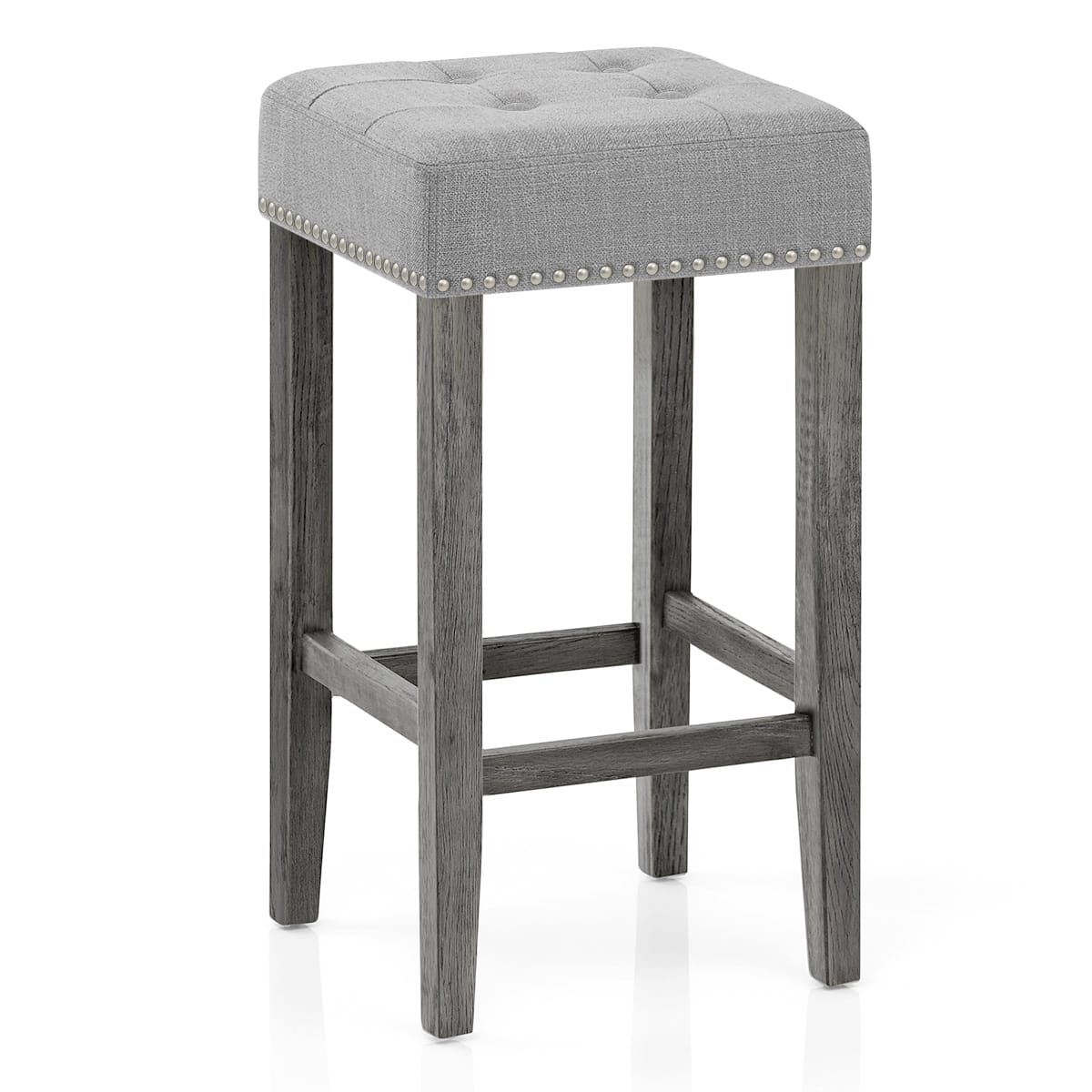 Banqueta Tela Madera - Dove Gris