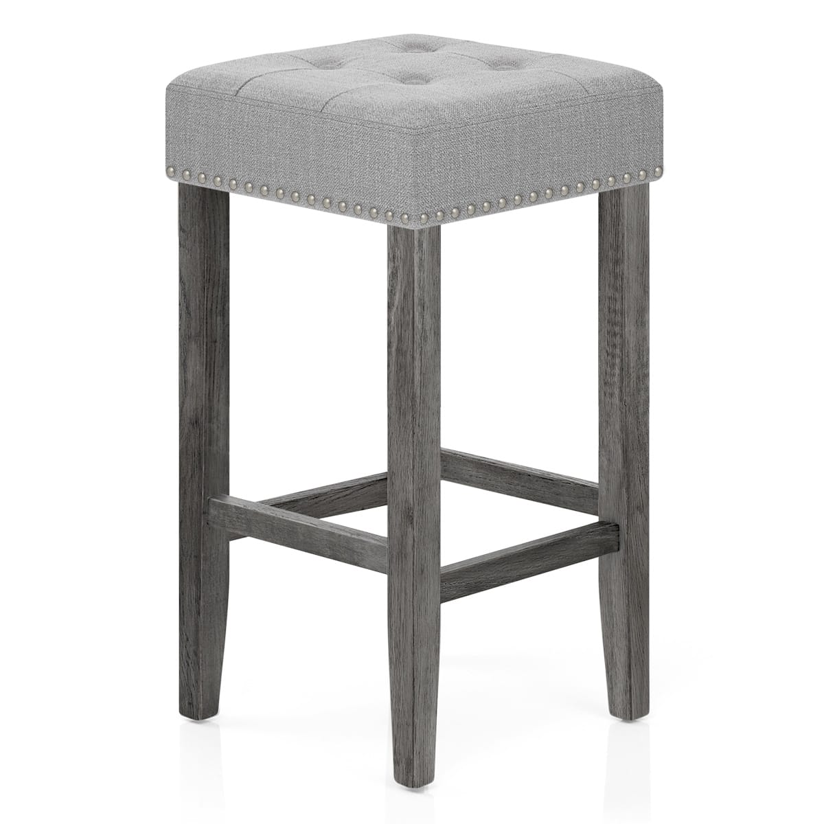 Banqueta Tela Madera - Dove Gris