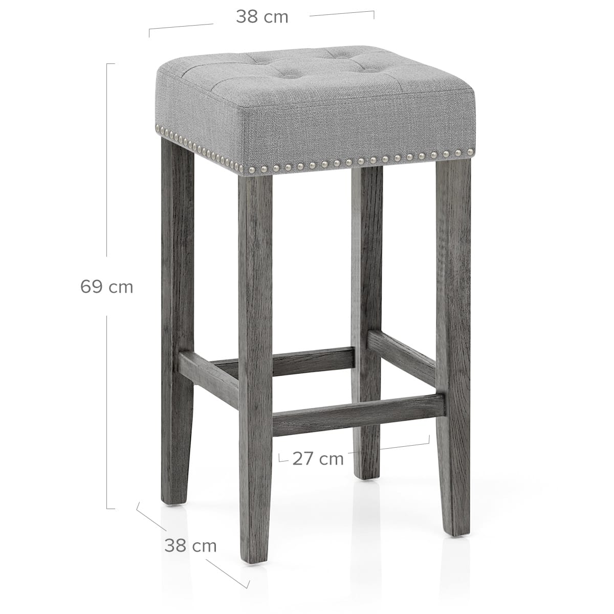 Banqueta Tela Madera - Dove Gris