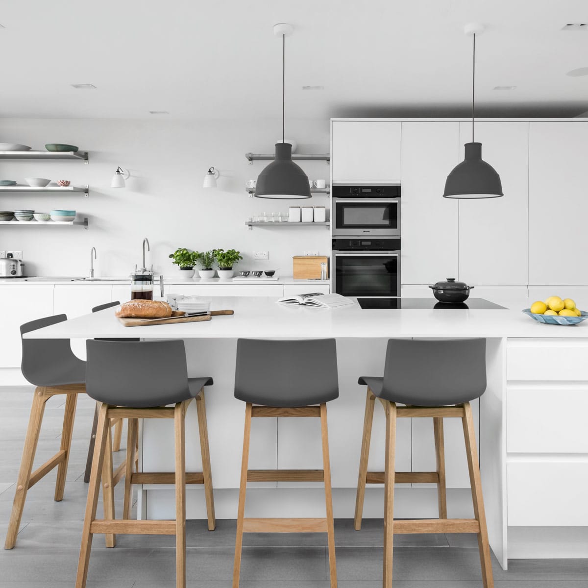 Taburete Madera Resina - Drift ABS Gris Oscuro