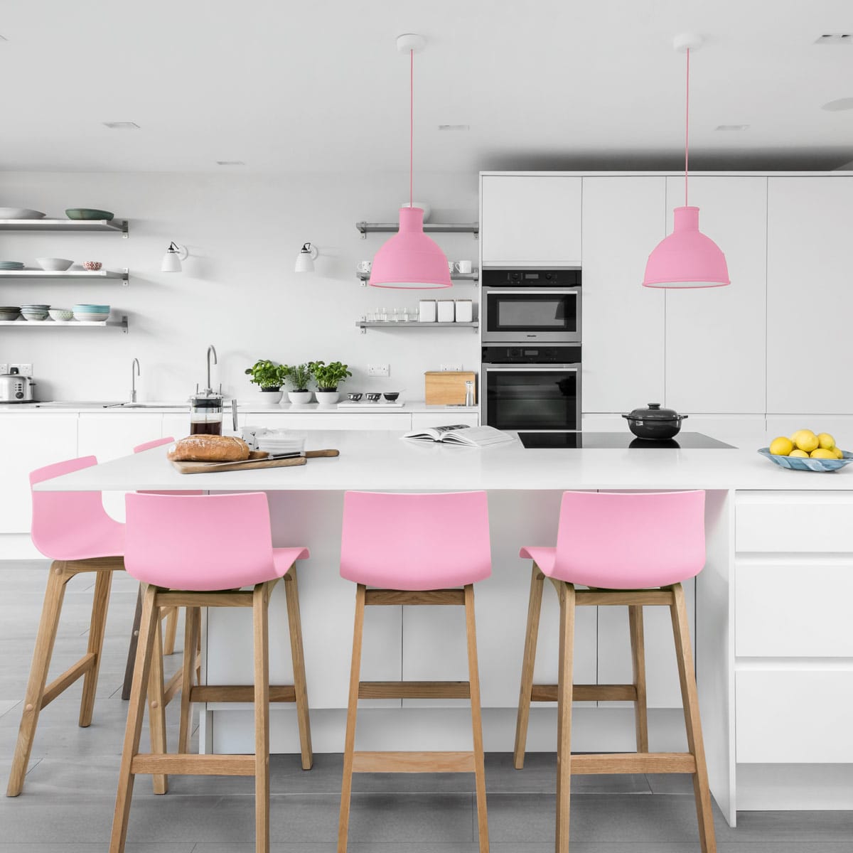 Taburete Madera Resina - Drift ABS Rosa
