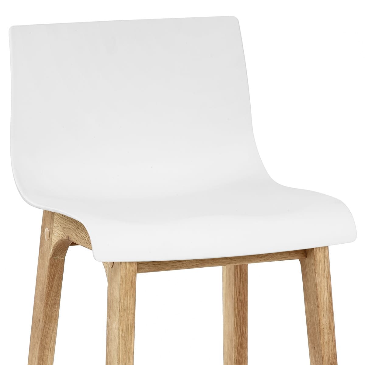 Taburete Madera Resina - Drift ABS Blanco