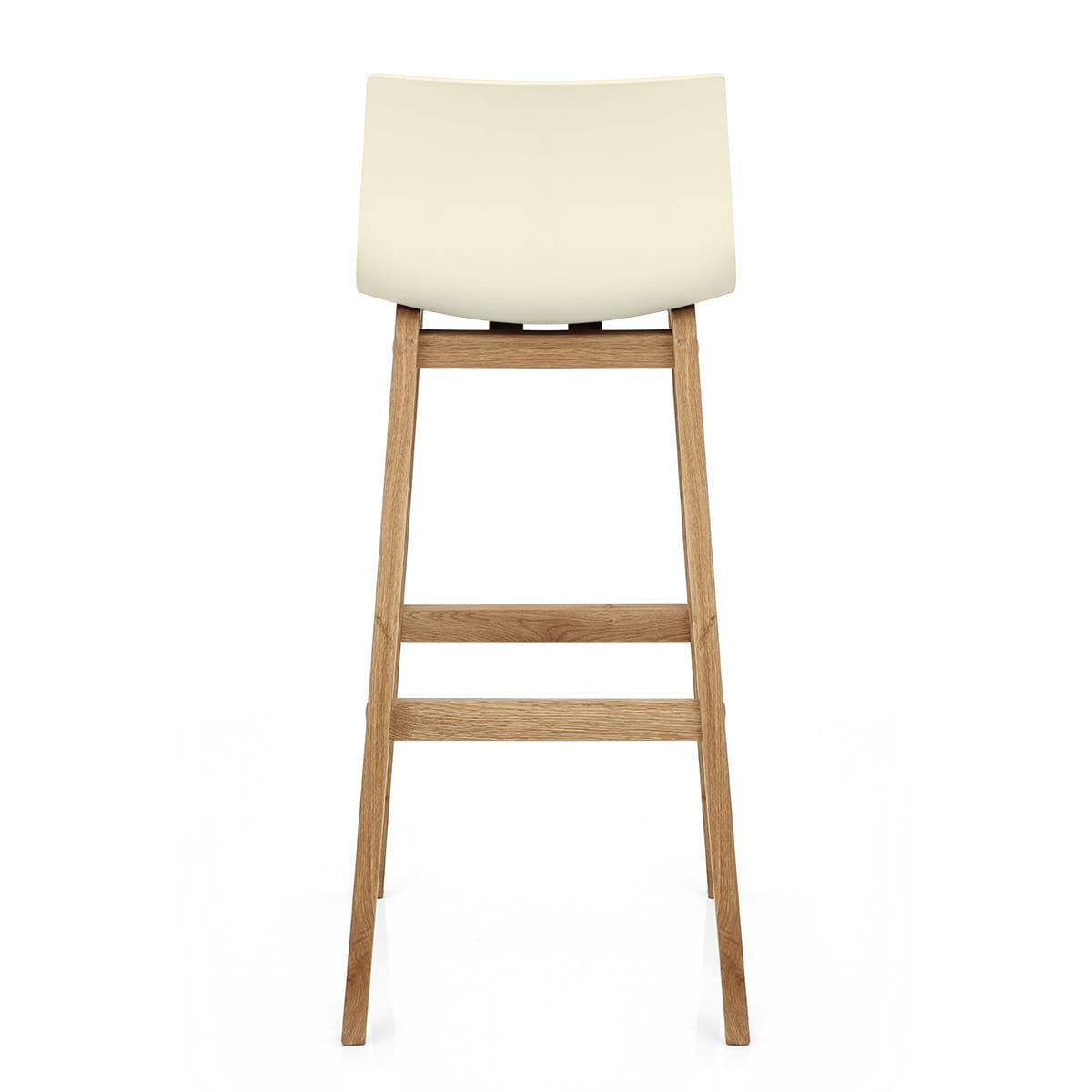 Taburete Madera Resina - Drift ABS Crema