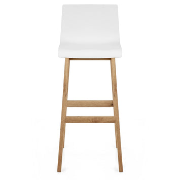Taburete Madera Resina - Drift ABS Blanco