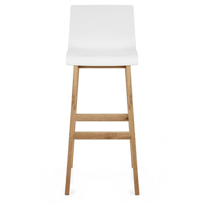Taburete Madera Resina - Drift ABS Blanco