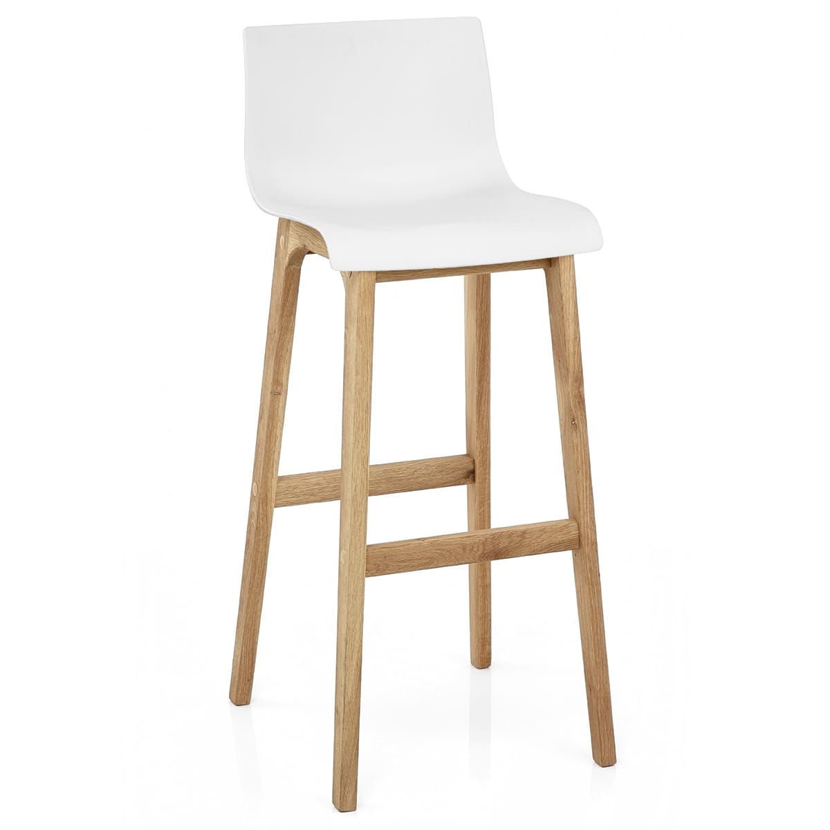 Taburete Madera Resina - Drift ABS Blanco