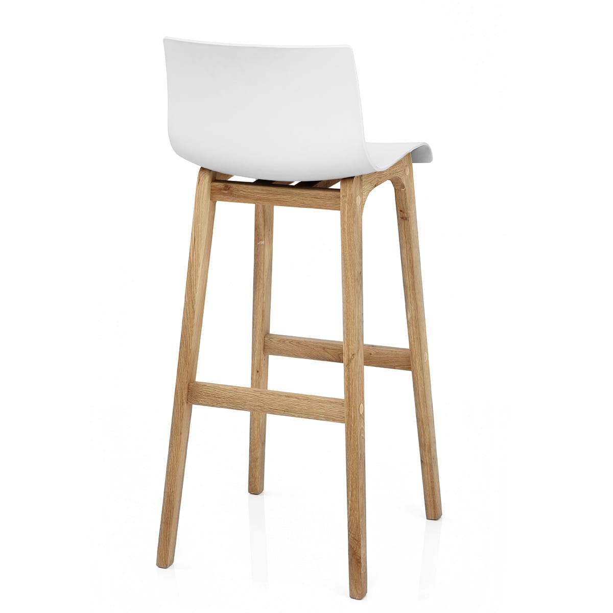 Taburete Madera Resina - Drift ABS Blanco
