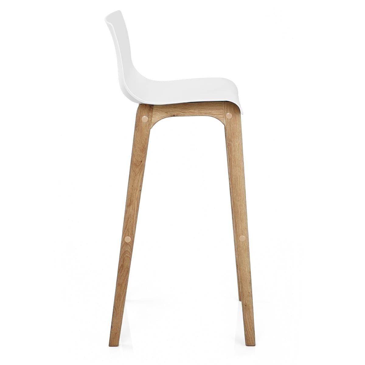 Taburete Madera Resina - Drift ABS Blanco