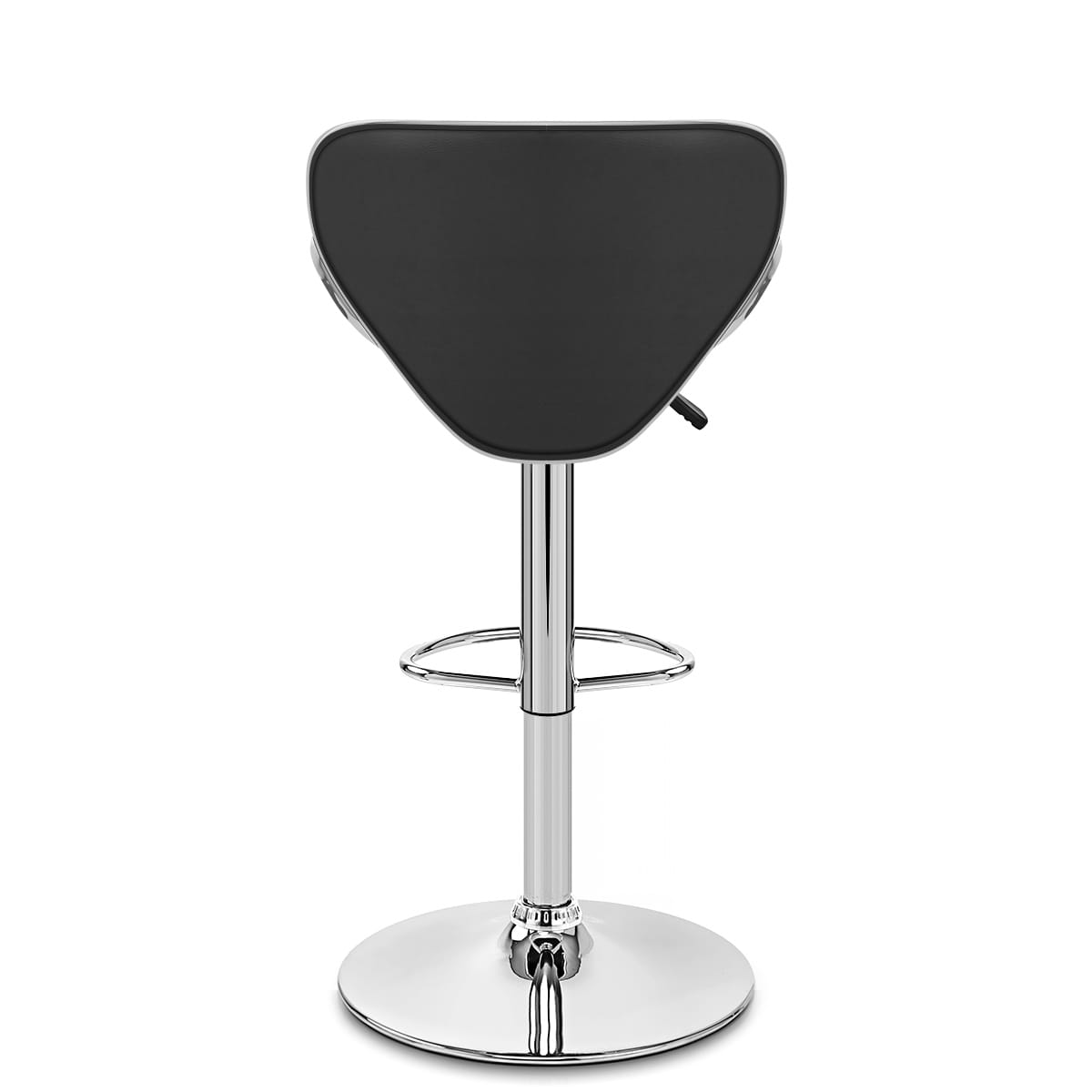 Taburete Polipiel Cromo - Félix Negro
