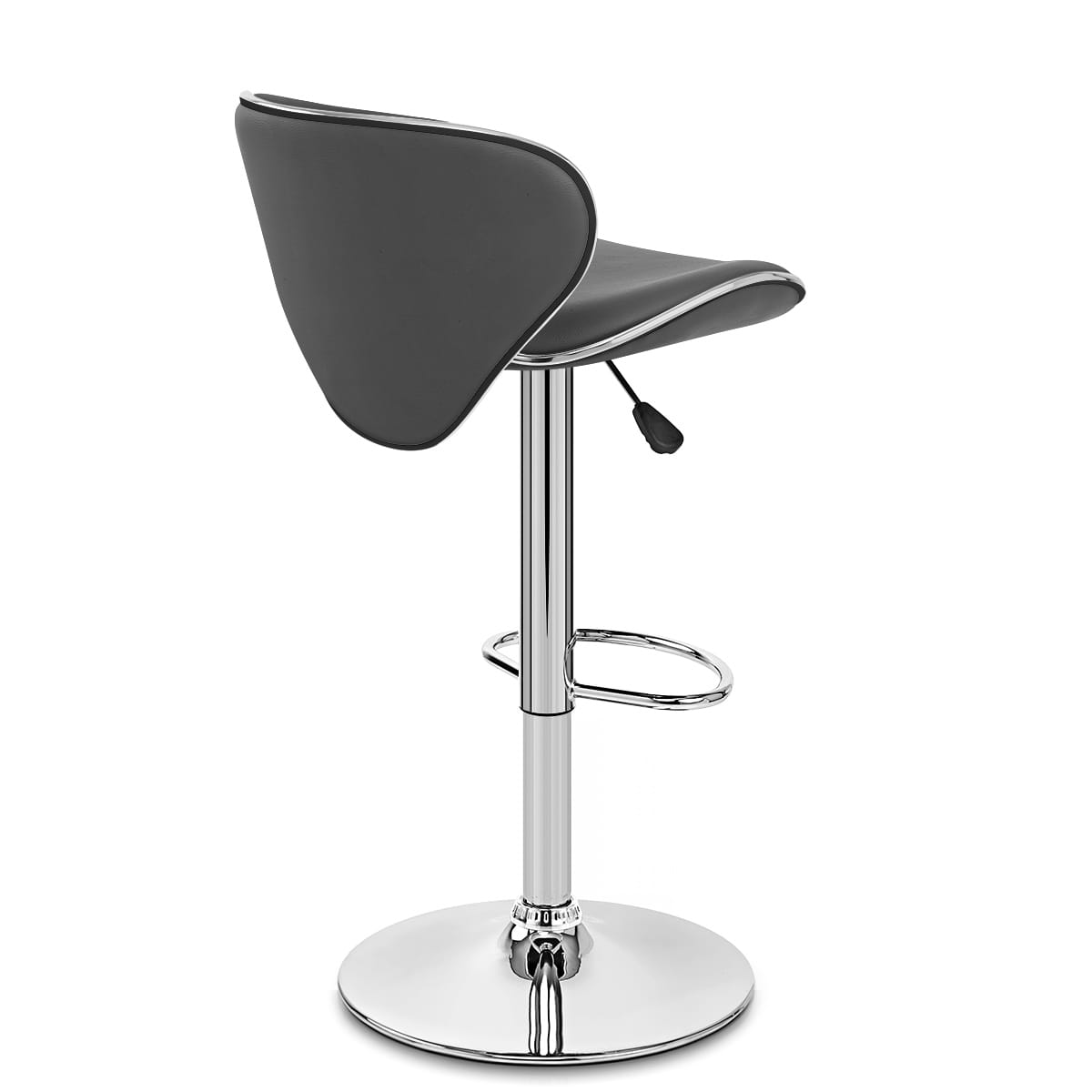 Taburete Polipiel Cromo - Félix Gris