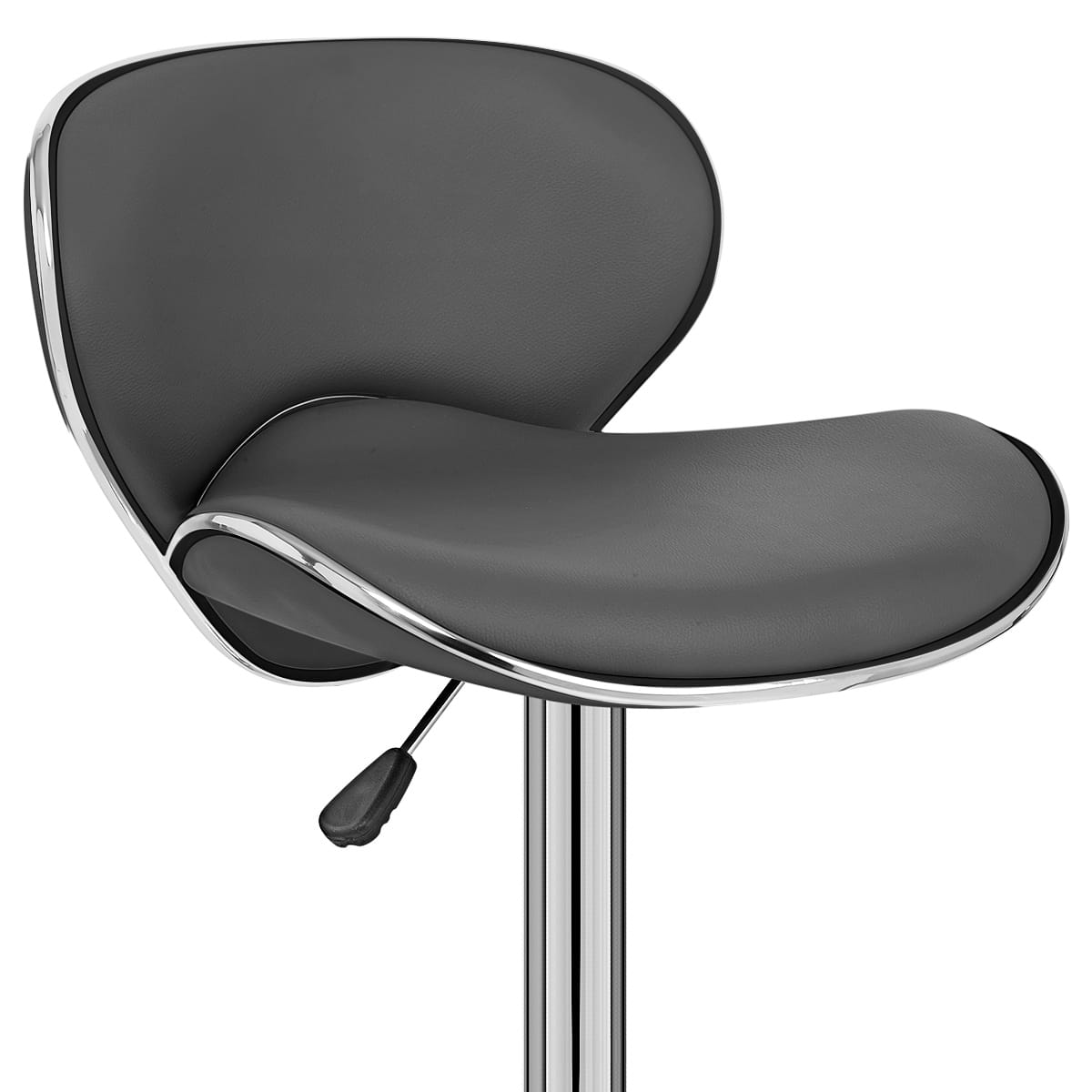 Taburete Polipiel Cromo - Félix Gris