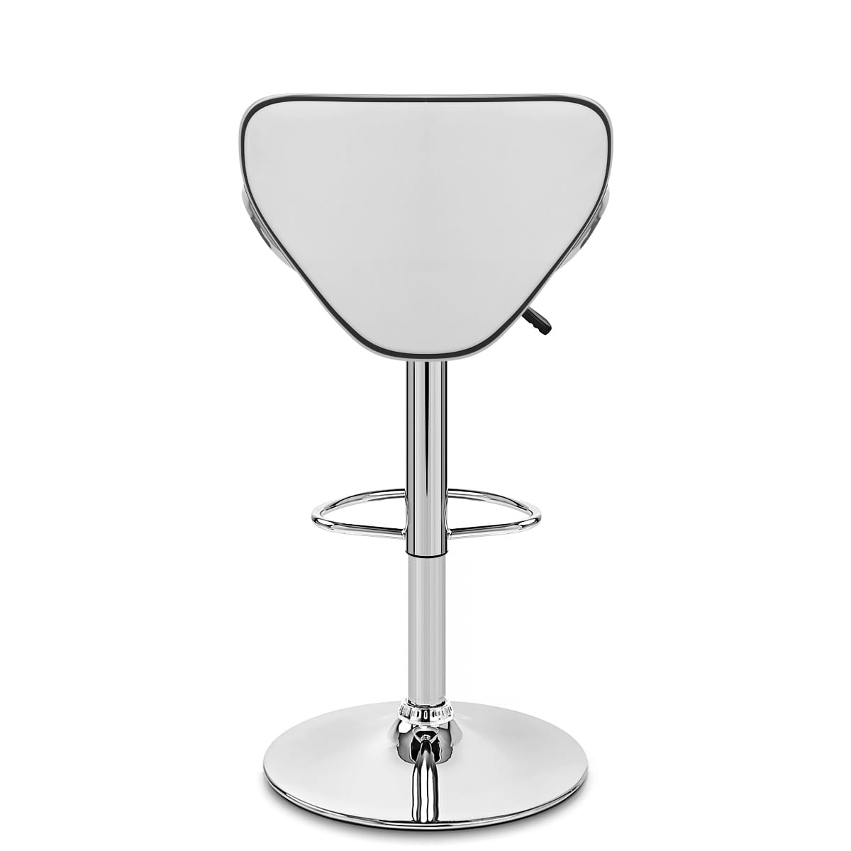 Taburete Polipiel Cromo - Félix Blanco