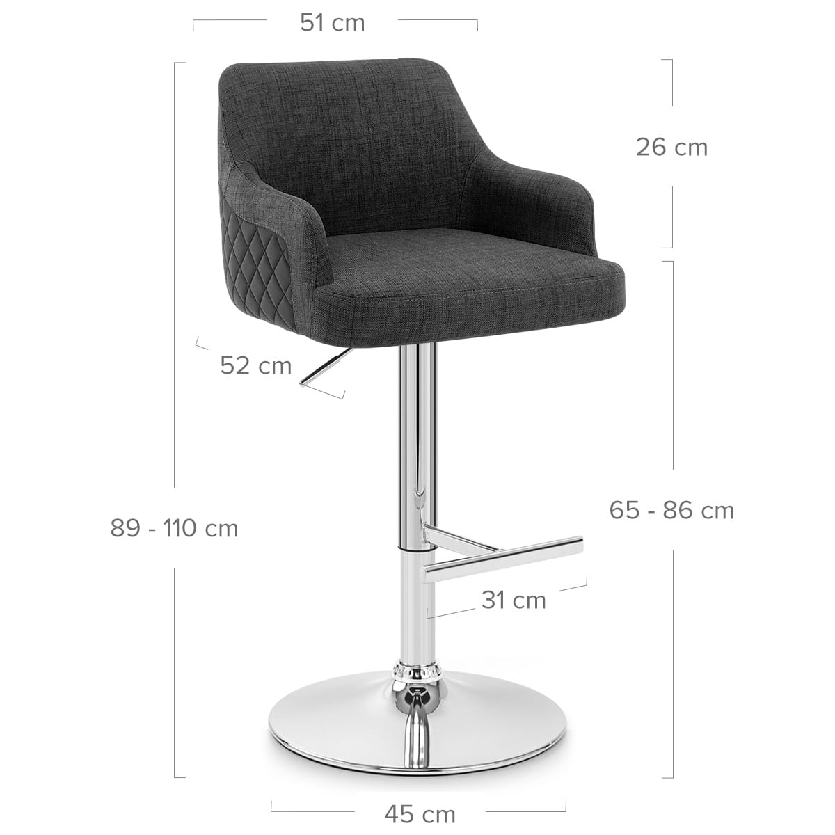 Dylan BS PU + Fabric Gris