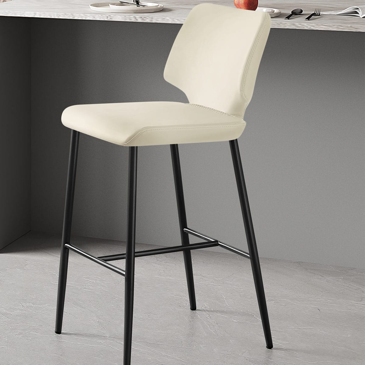 Taburete Sintético - Elan Crema
