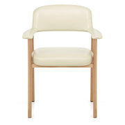 Silla Cuero Auténtico Roble - Elba Crema