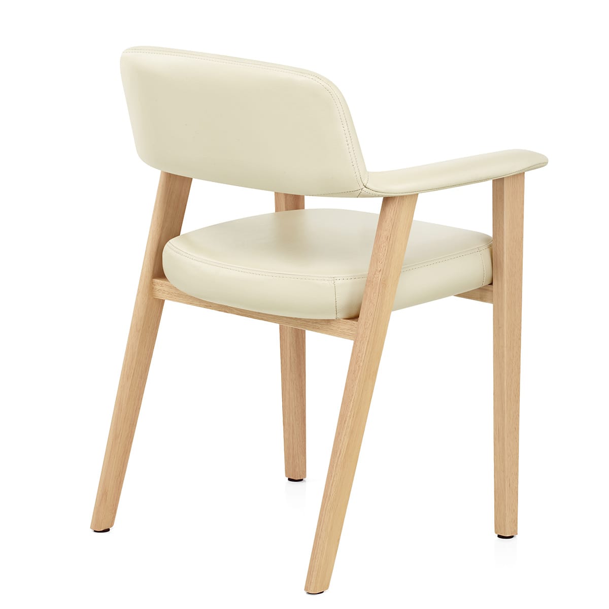 Silla Cuero Auténtico Roble - Elba Crema