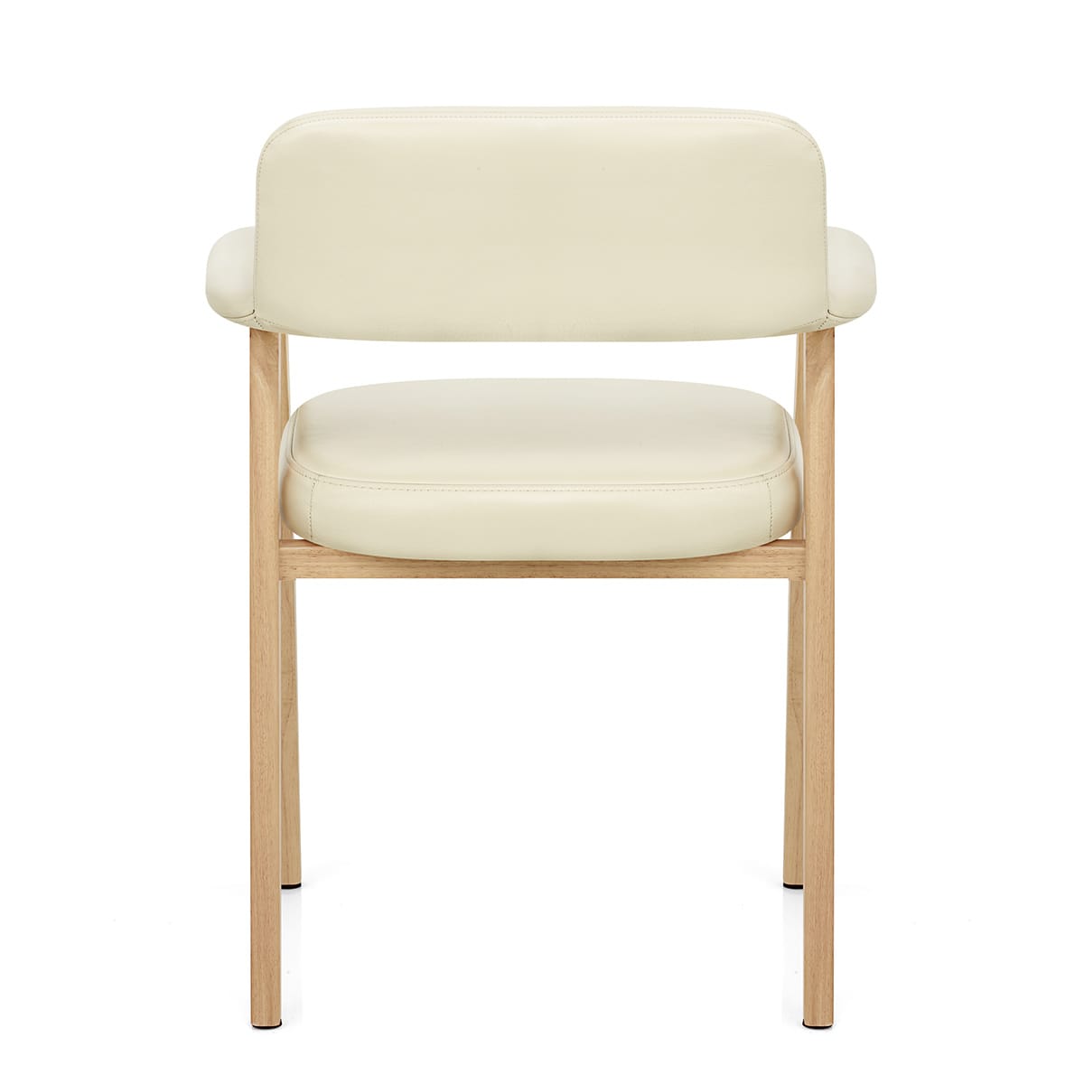 Silla Cuero Auténtico Roble - Elba Crema