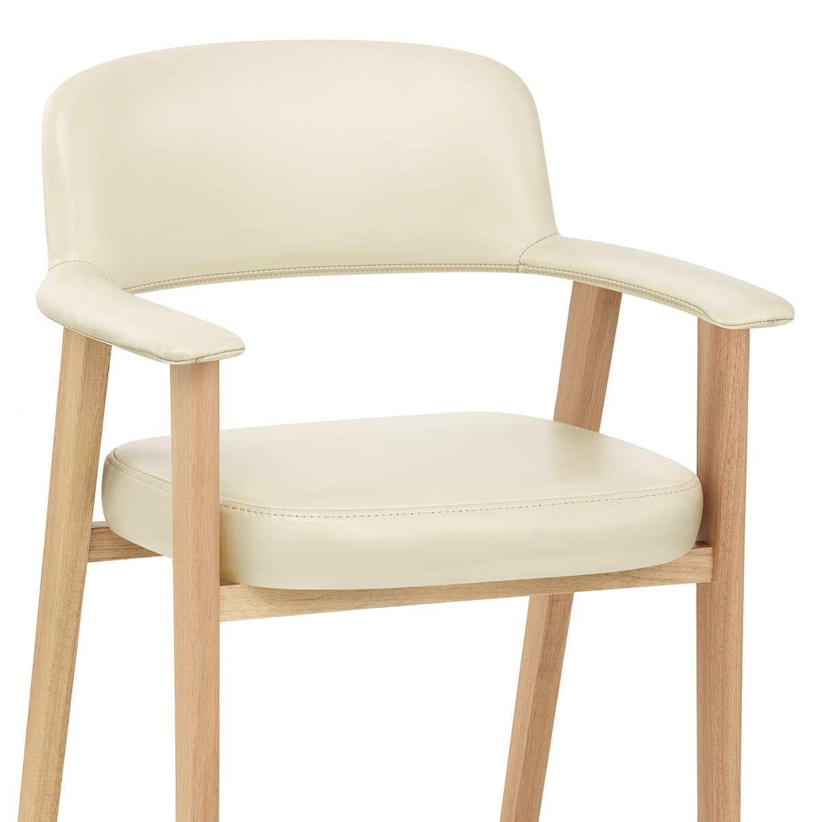 Silla Cuero Auténtico Roble - Elba Crema