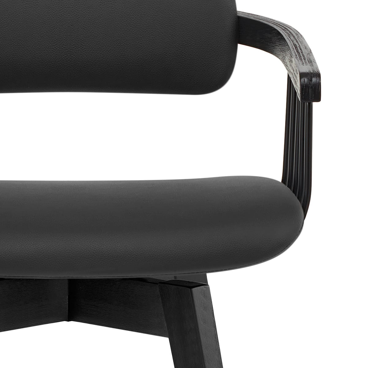 Taburete Cuero Auténtico - Electra Negro
