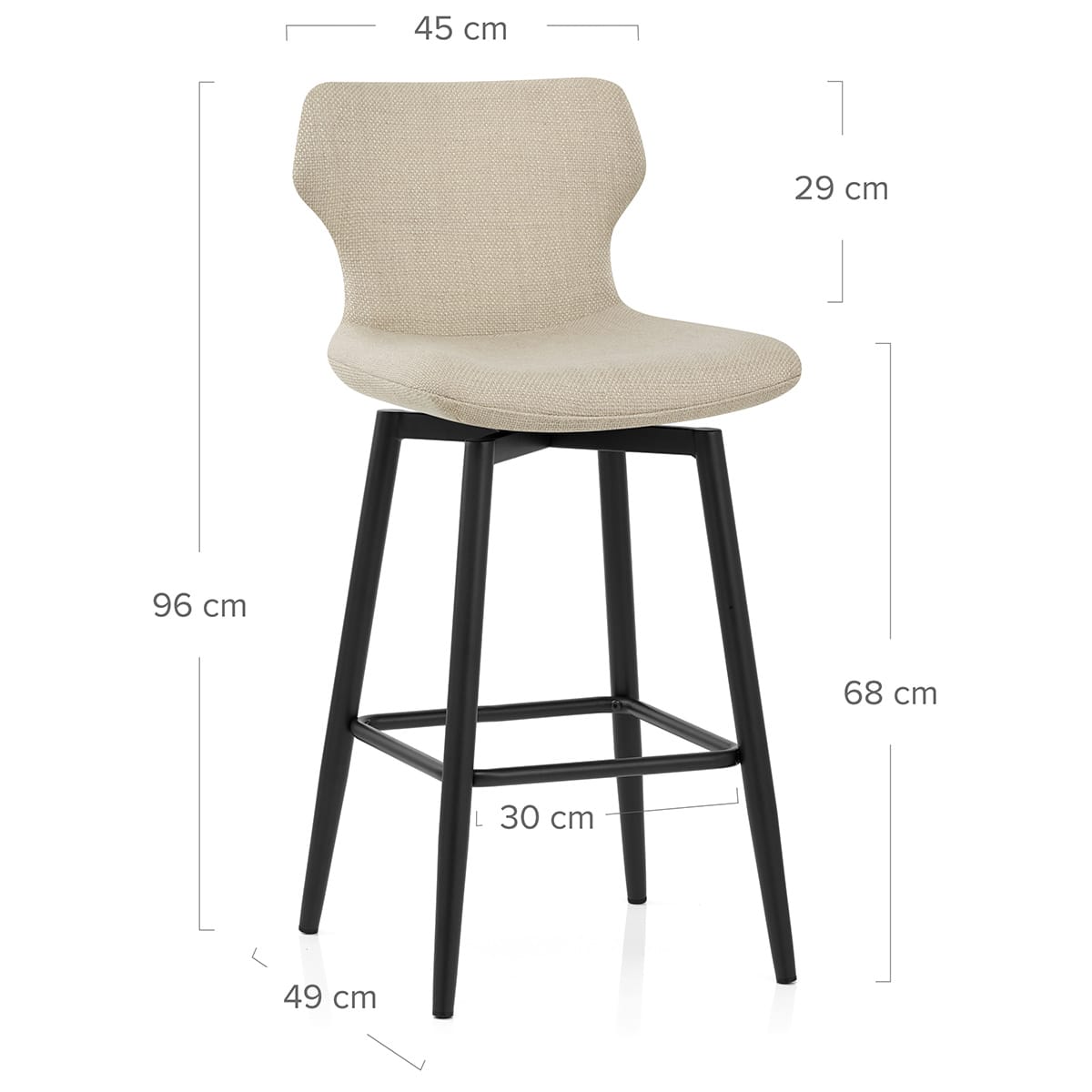 Taburete Tela - Elle Crema
