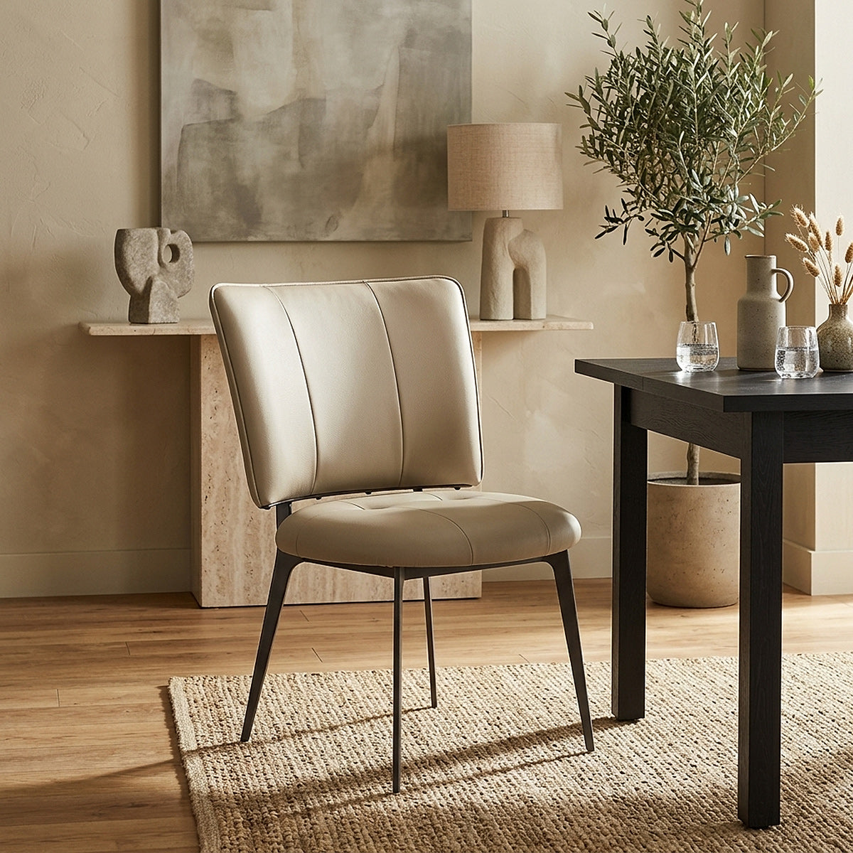 Silla Eco Piel - Ellis Gris Pardo