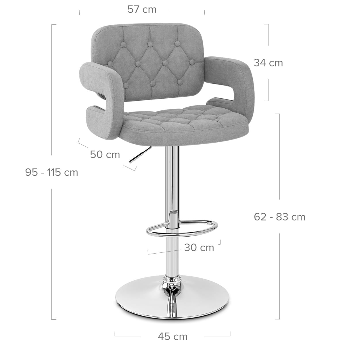 Taburete Tela - Encore Gris
