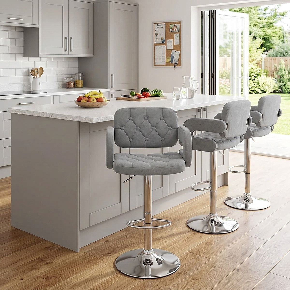 Taburete Tela - Encore Gris
